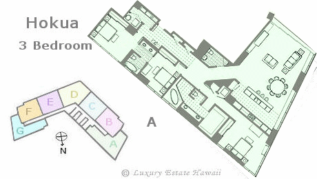 ホクア売り物件　間取り図　Hokua Floorplan