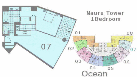 ナウルタワー売り物件　間取り図　Nauru Tower Floorplan